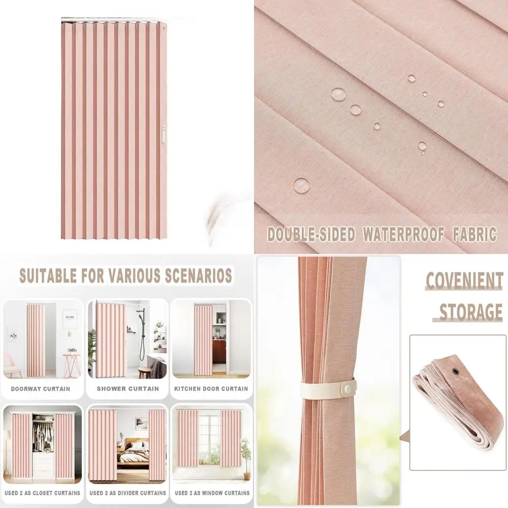 

Розовая длинная занавеска для спальни и шкафа для девочек 80, 1 панель с подхватом, W52 x L78