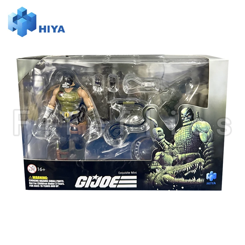 1/18 HIYA 4-calowa figurka akcji Wykwintna seria mini G.I.Joe Croc Master＆Fiona Anime Model Toy