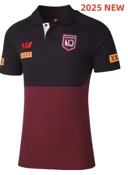 QLD STATE OF ORIGIN 2025 NRL MAROONS JERSEY-POLO