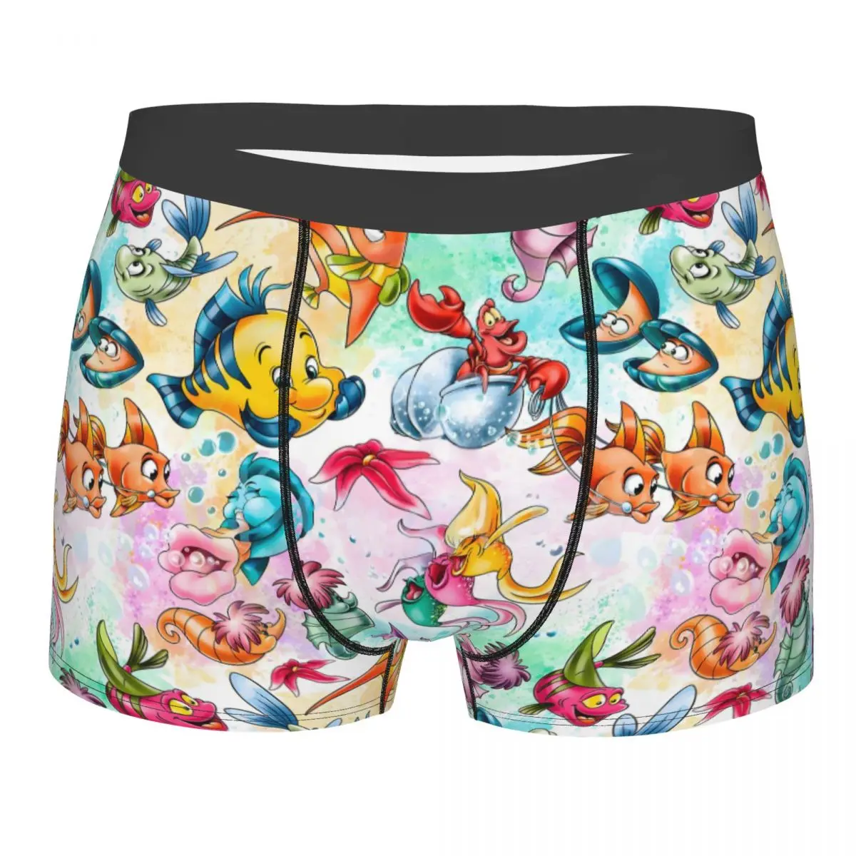 

Custom Fashion Ariel The Little Mermaid Cute Boxers Shorts Panties Men's Underpants Breathable Briefs Underwear