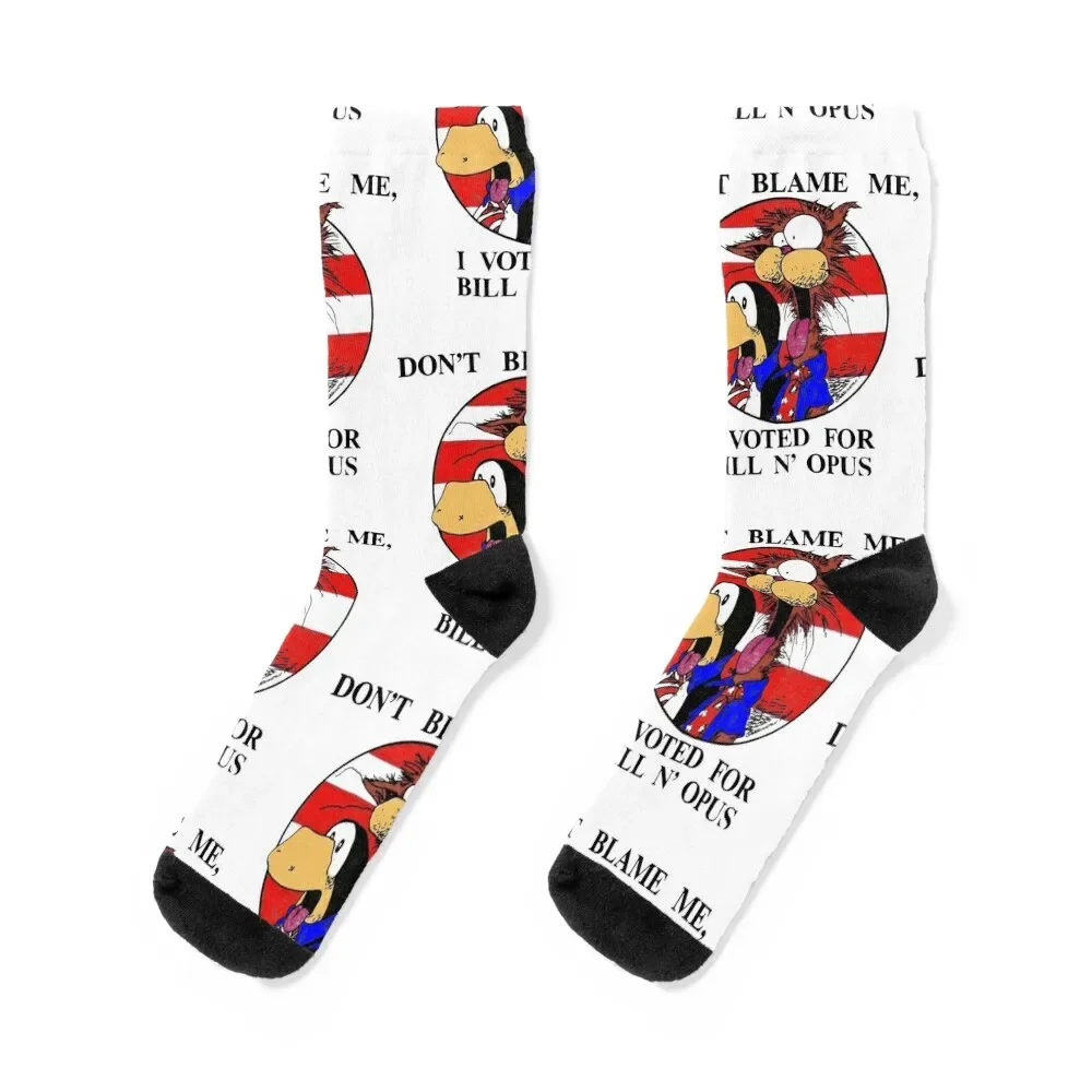 

Bloom County Bill The Cat Don'T Blame Me, I Voted For Bill N'Opus Funny Cartoon #2 Socks compression Man Socks Women's