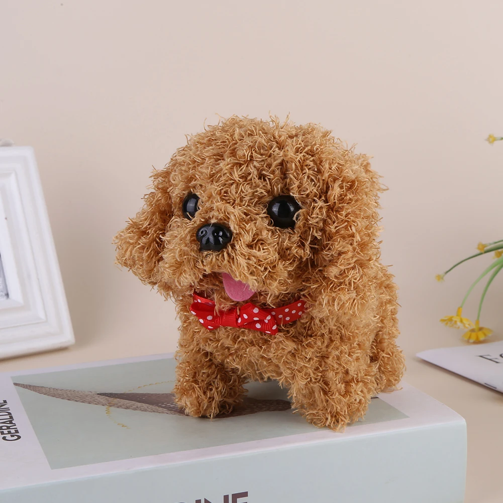 

Electronic Robot Dog Toy Battery Operated Walking Barking Stuffed Puppy Plush Toy with Wagging Tail Birthday Gift for Girls Boys