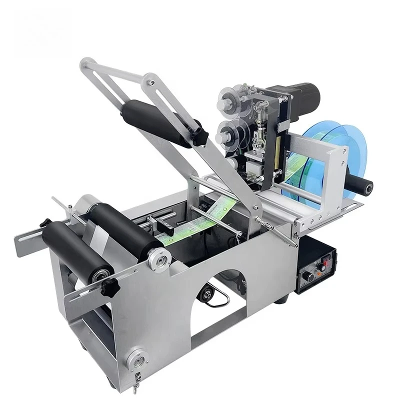

MT-50 Labeling Machine for Round Bottles With Code Date Batch Printer