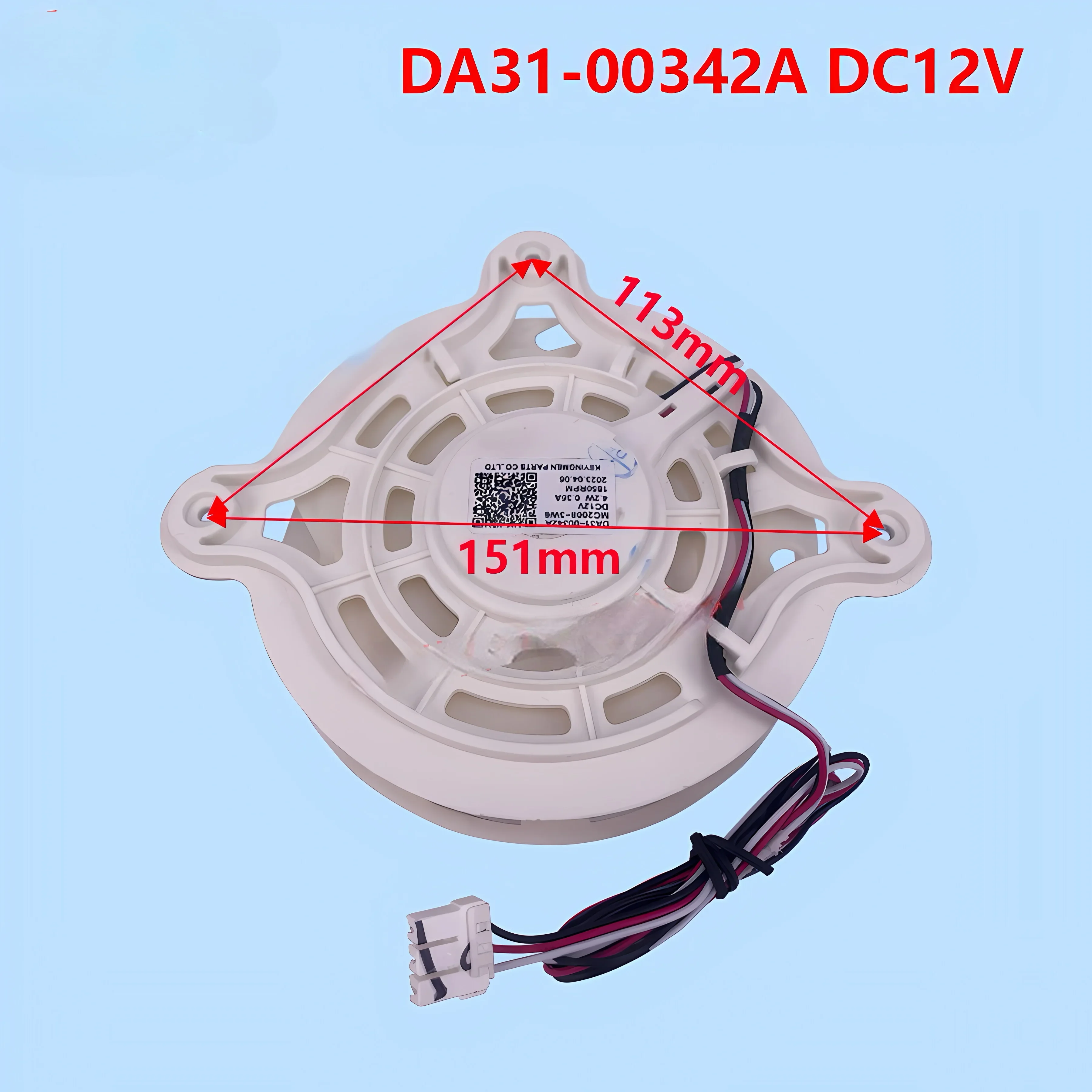 Refrigerator Cooling Fan For Samsung DA31-00342A Fridge Radiator MC2008-3W6 DC12V Freezer Parts Evaporator Fan Motor