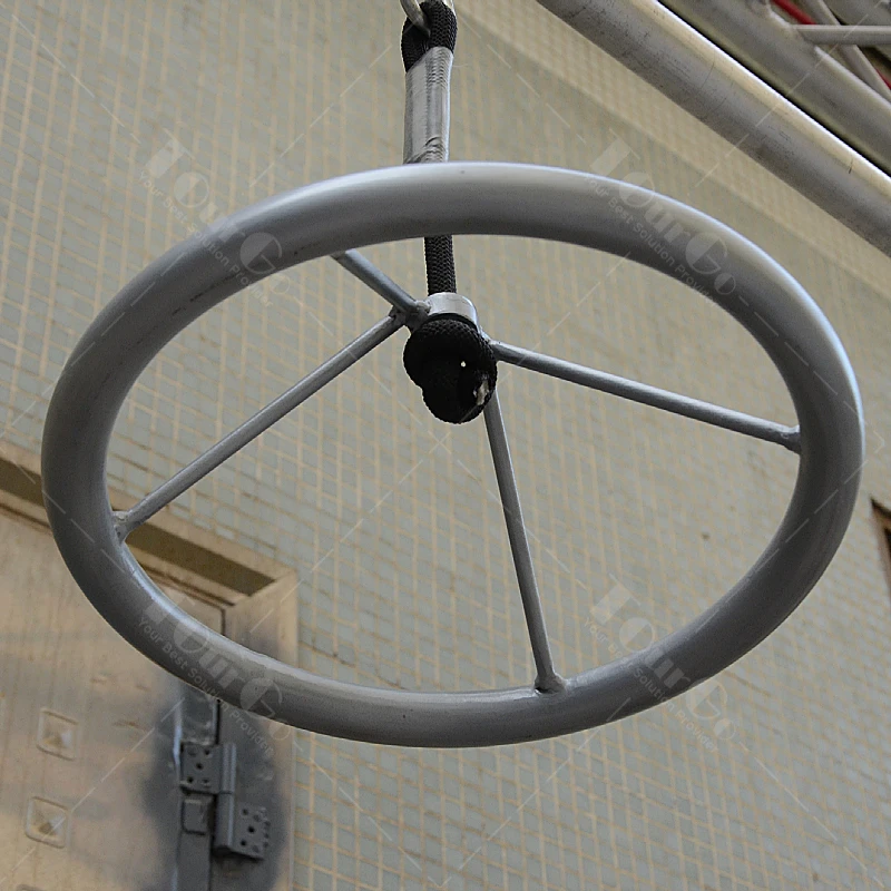 Outdoor Ninja Warrior Trainingsapparatuur Jungle Sportscholen Aap Ninja Wiel Obstakel voor Ninja Slackline