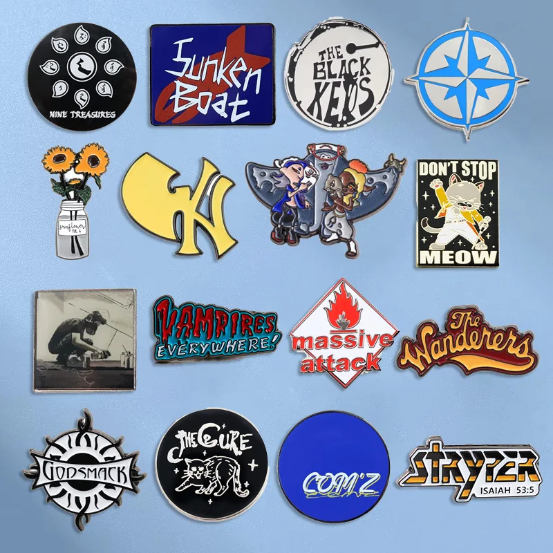 2026 New Rock Band Pin Pop Music Singer Song Alloy Brooch Fan Collection Badge Jewelry Gift Clothes Bag Accessories Wholesale