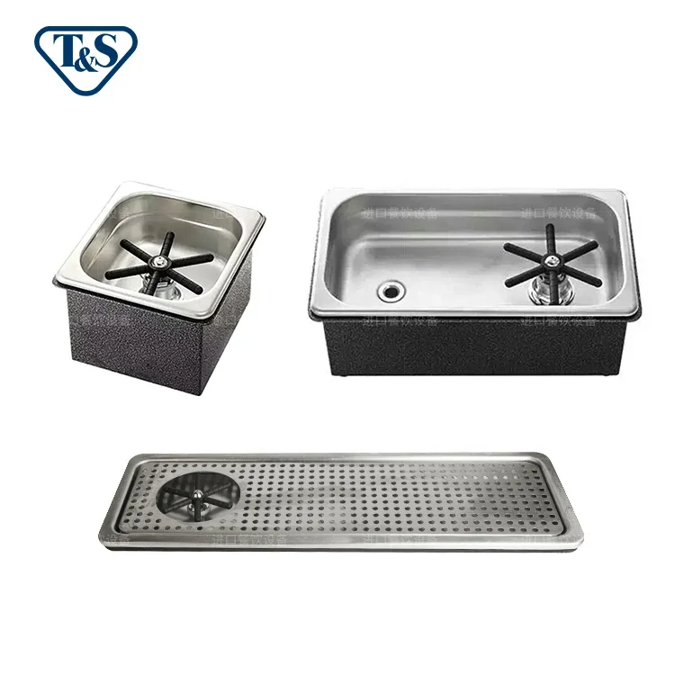 American T & S Stainless Steel Electric EX-RINSER Sink Cleaner Cup Wash Container for Hotels and Bars Restaurant Supplies