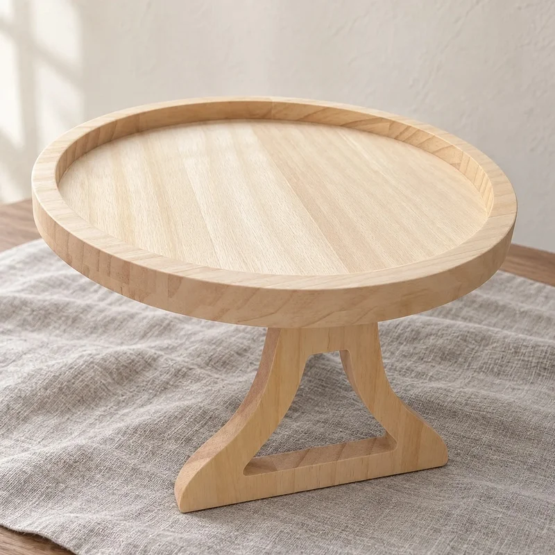 Foldable Wooden Sofa Arm Tray Table - Clip-On Couch Armrest Tray with Raised Edge for Drinks, Snacks, Remote & Phone