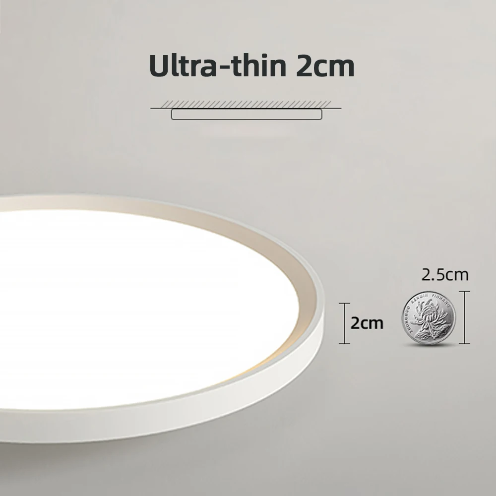 IRALAN LED Ultra-thin Ceiling Lamp 2CM Tri-proof Light 220V 36W 50W Home Lighting For Bedroom Living Room Kitchen Bathroom