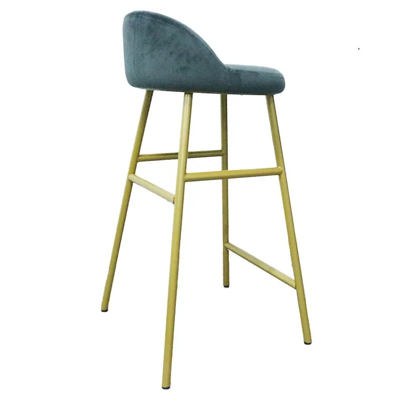 

' Modern Restaurant Kitchen High Chair Stool with Leather Seat for Bar Counter Table Simplicity Style Metal Bar Furniture