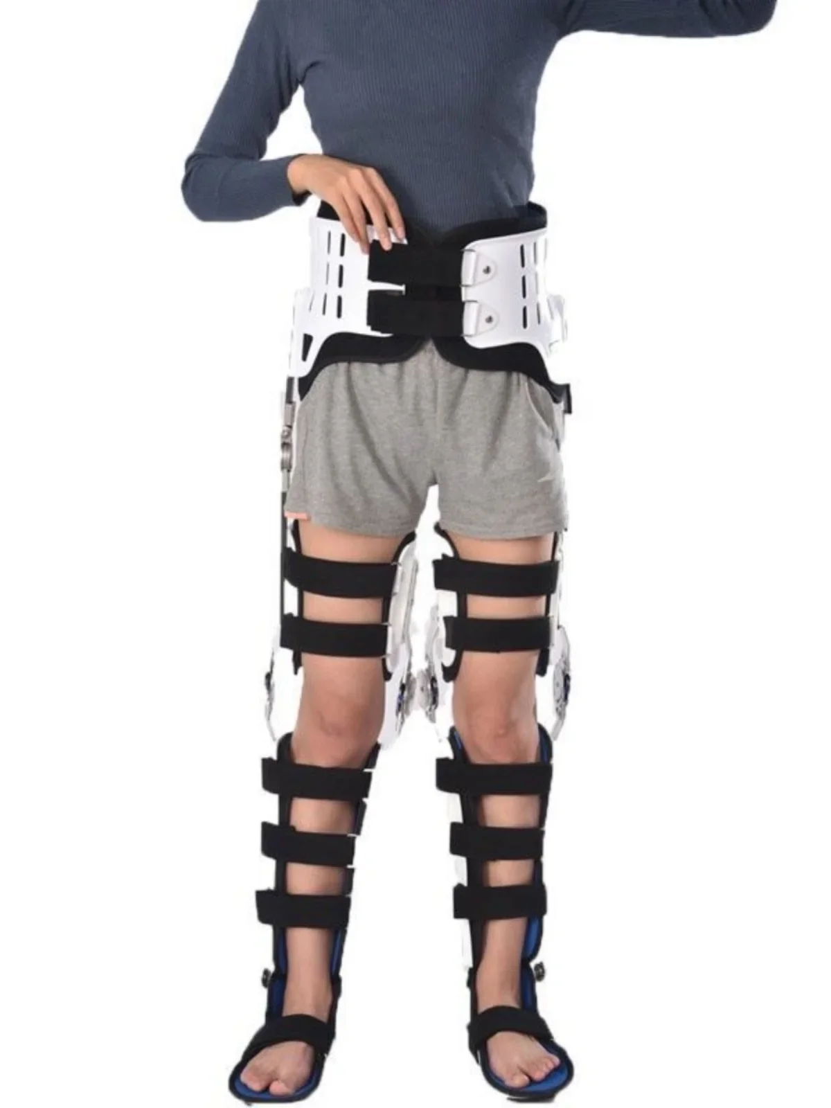 Adjustable hip, knee, ankle, foot fixation, hip joint, femoral fracture, hip herringbone brace, hip abduction leg brace