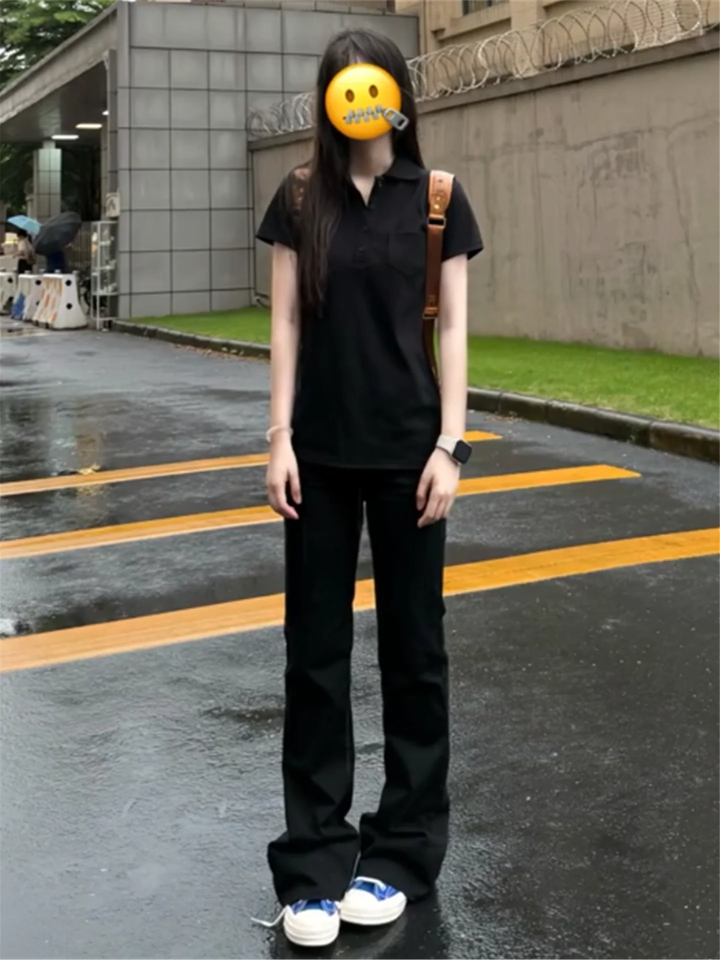 

Low Waist Flared Jeans Women's Loose Slimming Design Long Ankle Dragging Pants Casual Style Washed Effect Casual Scene Autumn...