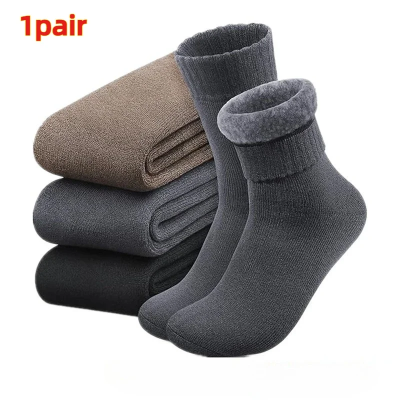 1 Pair Boot Socks for Women Thermal Socks for Thick Winter Outdoors Warm Socks Soft Warm Classic Big Girl Cotton Socks