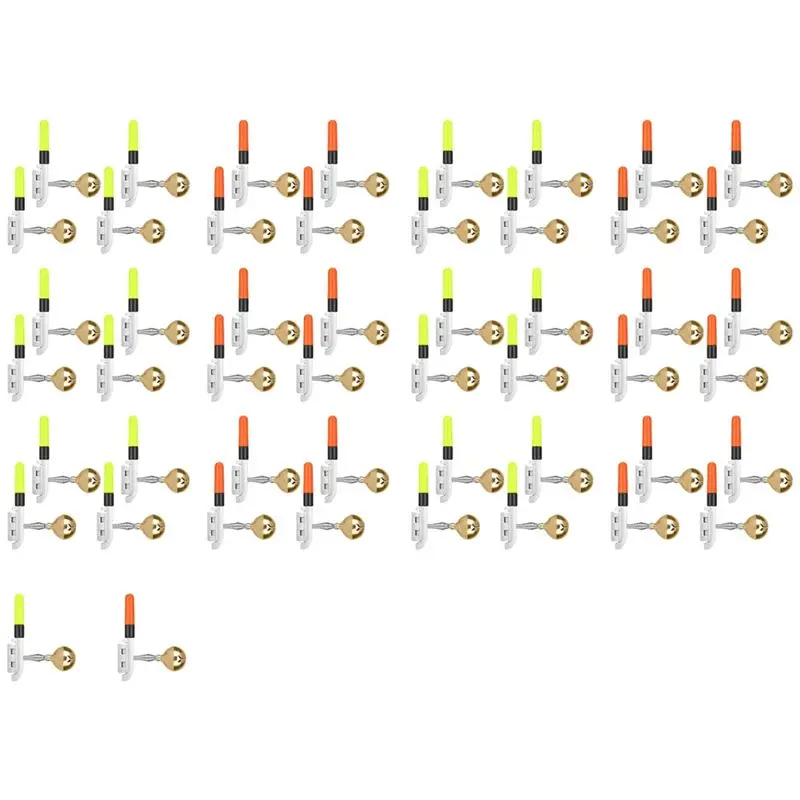 

Светящиеся палочки для рыбалки HOES-50 PCS с колокольчиками, светодиодные светящиеся палочки для рыбалки, светодиодные светящиеся палочки для ночной рыбалки с сигнализацией поклевки
