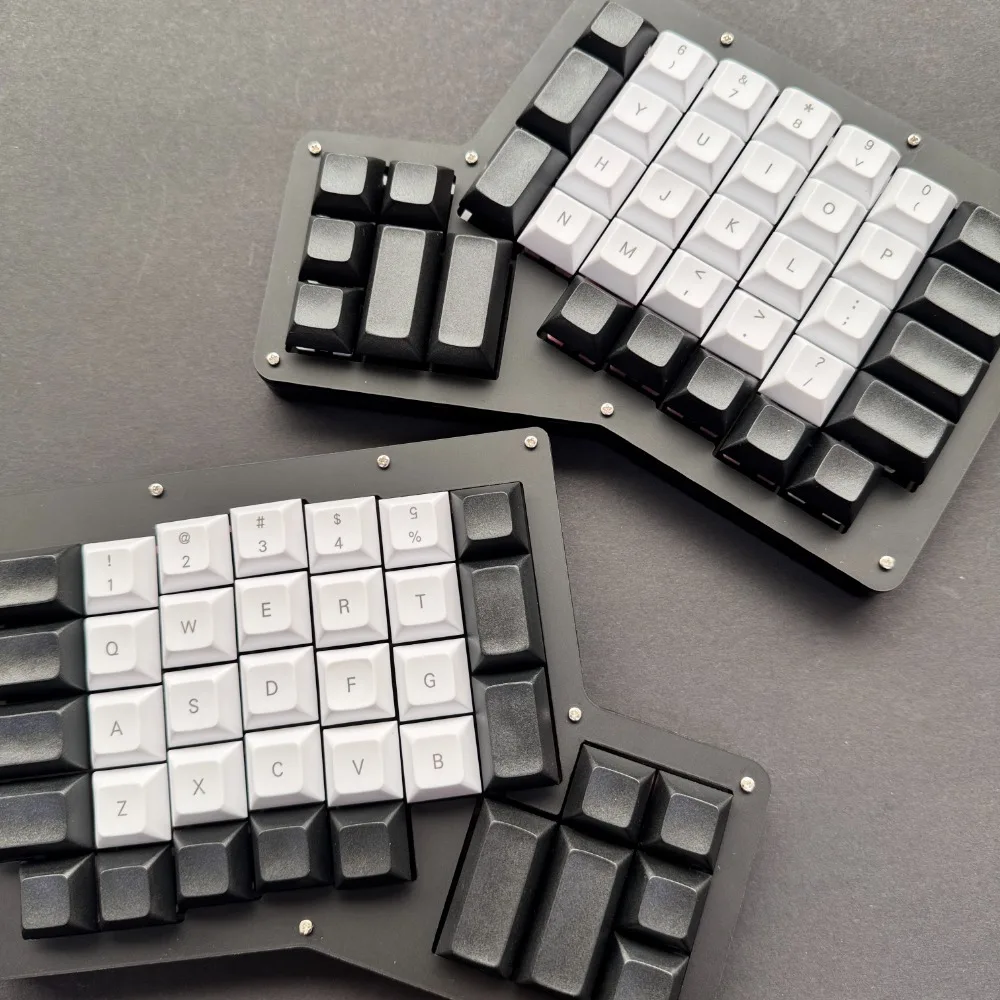 ErgoDox RGB Wired Split Mechanical Keyboard Acrylic Case VIA Hot Swap Ergo Ergonomics Horn Keyboard Radium Carve DSA Keycap - Image 3