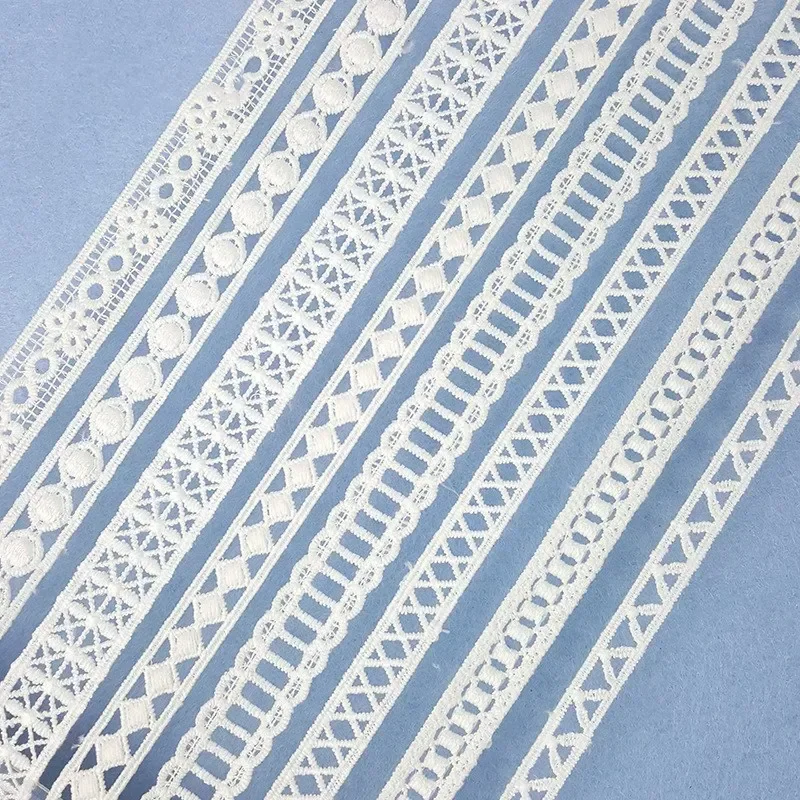 Embroidered Lace Fabric for Dress, Skirt Accessories, Trim Decoration, Handmade Sewing Fabric, 10 Yards