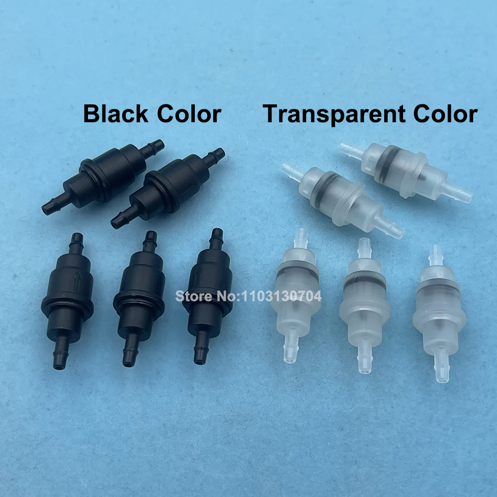 8PCS Plastic One Way Manual Ink Tube Valve Non Return Valve Hose Pipe Switch Connector for UV Solvent Printer Bulk Supply System