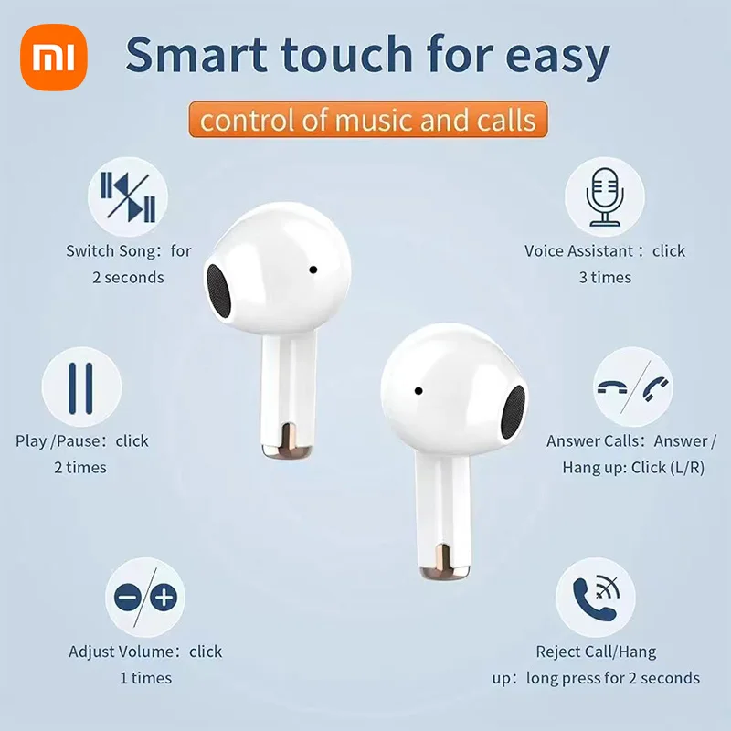 XIAOMI-auriculares inalámbricos J97 con Bluetooth 5,2, dispositivo de audio con pantalla LED, Control táctil, llamada HD, deporte, videojuegos, con micrófono