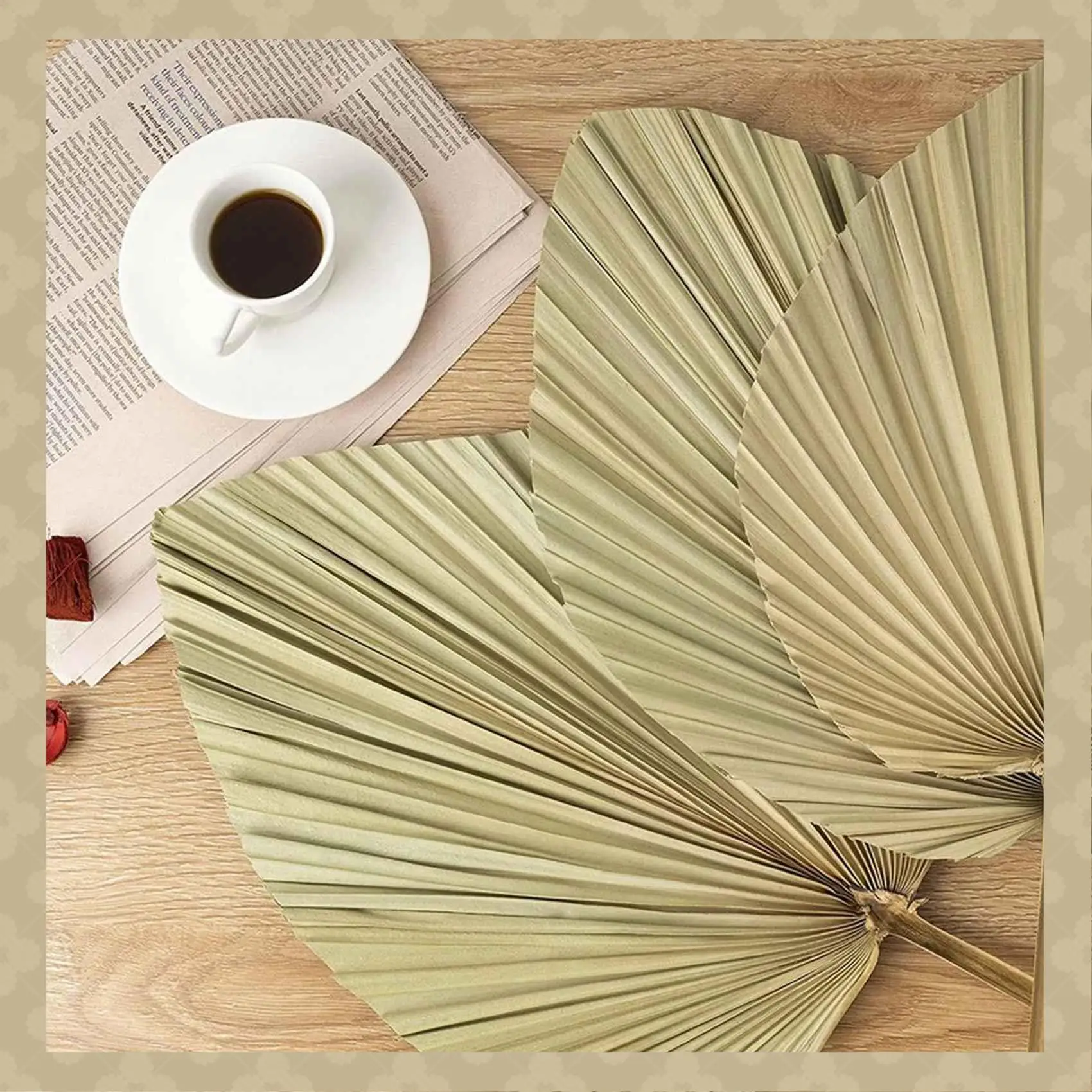 

AB45 Dried Palm Leaves Room Decor 10 Pieces - 18Inch H X 10Inch W Large Natural Palm Leaf Decor For A Beautiful Boho Look