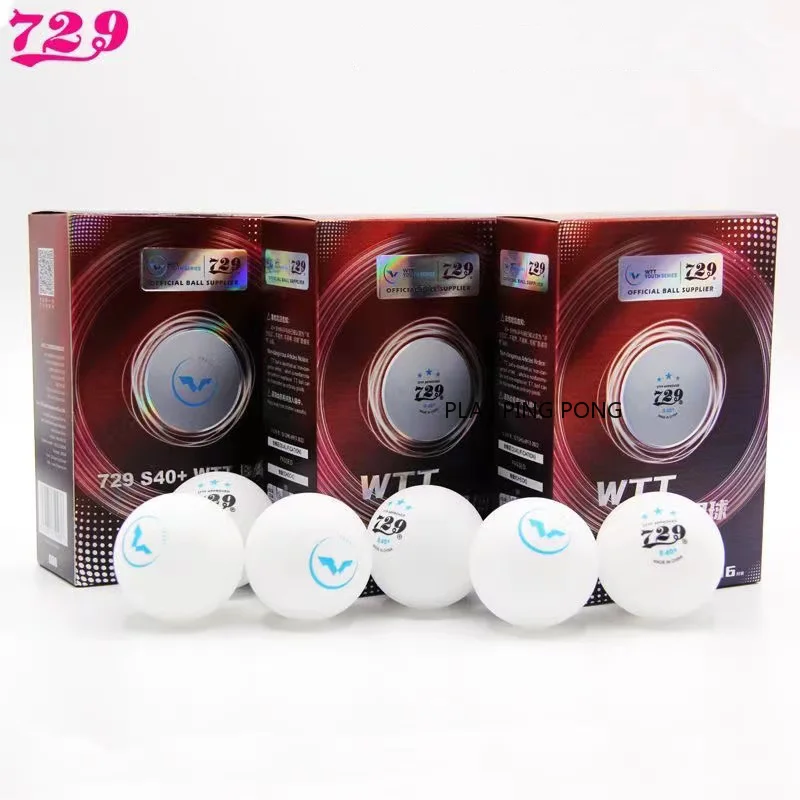 Original 729 Friendship 3stars White Balls 40+ New Materials Plastic Seamless Ping Pong Balls Special ball for WTT competition