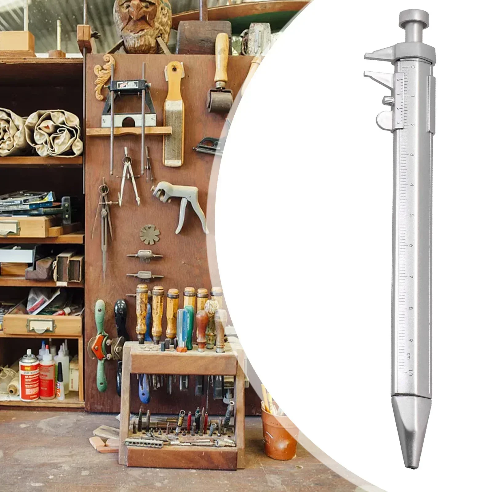 Vernier Caliper Pen Metal Calipers Gauge Measuring Tools Students Multifunction Tool Ballpoint Pen Gel Ink Pen For Measuring