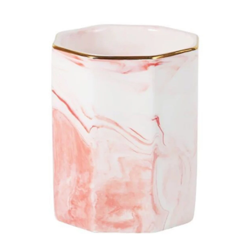 

Marble Pen Holder Pattern Storage Container Ceramic Holders Cup Nordic Style
