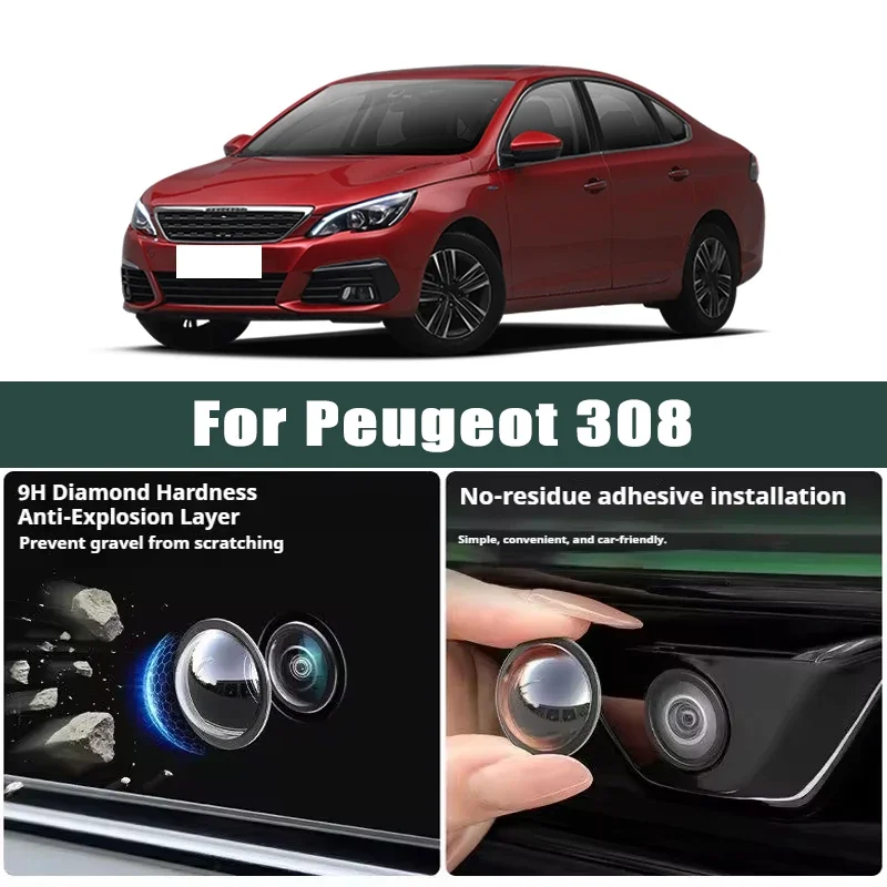 

Car Camera Lens Protector 2PCS Rear View Backup Camera Cover Camera Protection Anti Scratch Waterproof For Peugeot 308