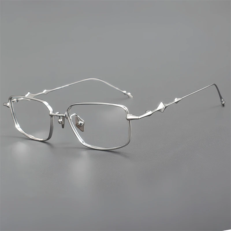 2024 New Korea Style Atomic Pure Rectangle Titunium Optical Women Eyelasses Frame Women Men Prescription Frame Glasses Shades