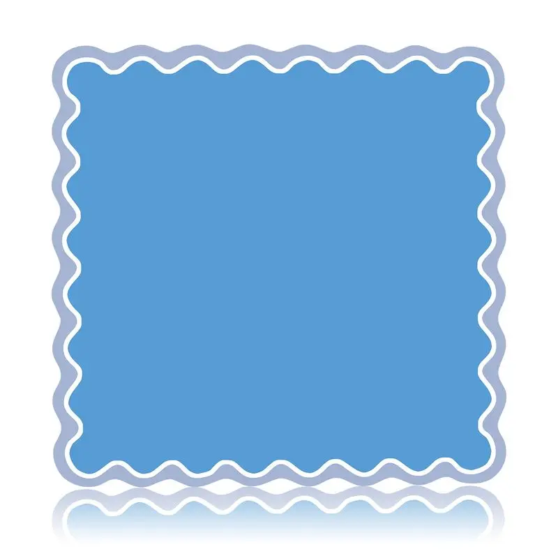 Solid Color Wave Lace Mahjong Table Mat Anti-Slip Noise Reduction for Card Game Table Playing Room Home Decor Mahjong Night
