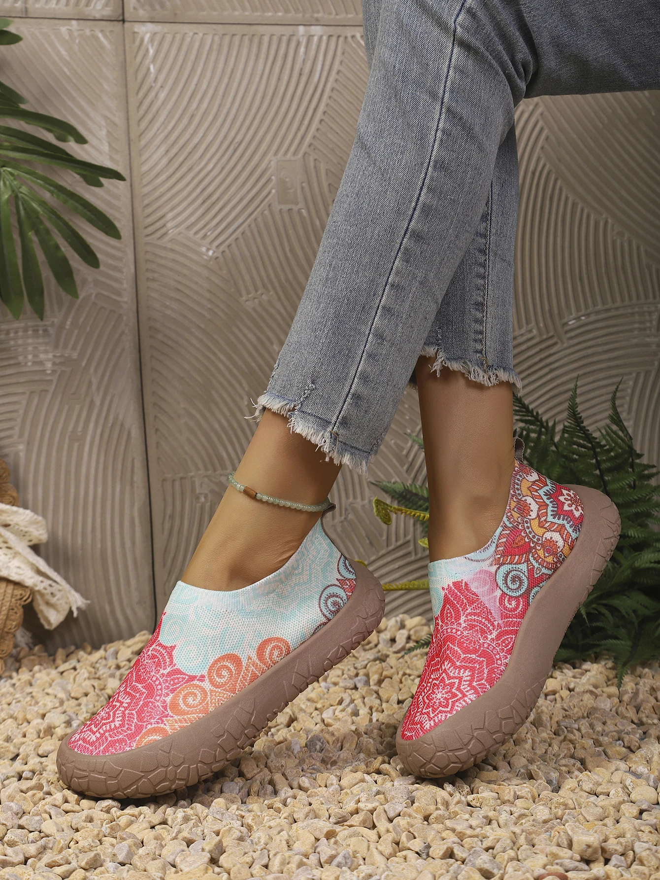 2026 Frühling Herbst Damen Slip-On Sneaker mit Sonnenblumenmuster, Leichte Atmungsaktive Rutschfeste Mesh-Herbst-Wanderschuhe, Park-Light-Wanderschuhe – Detail 12