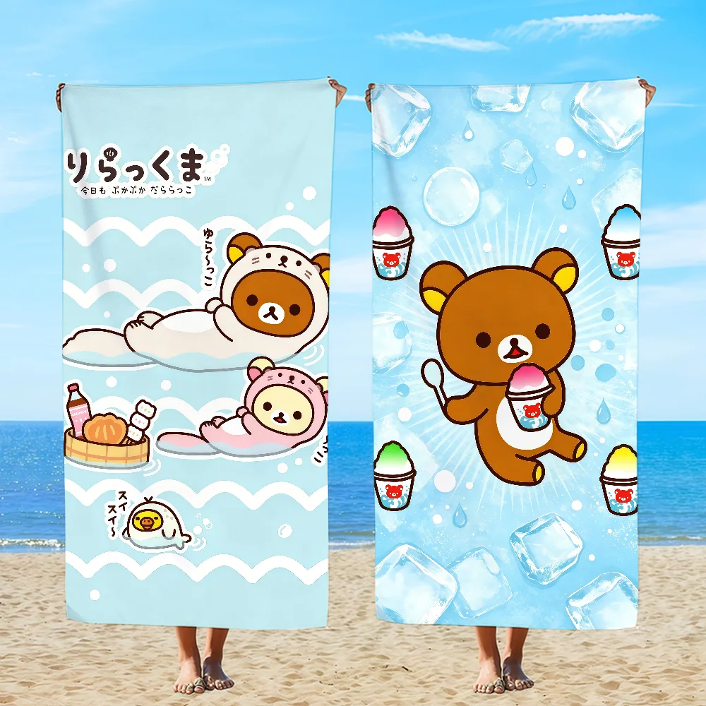 R-RilakkumaS-ES Summer Towel Beach Oversized Soft Ultra Absorbent Quick Drying Large Pool Travel Camping Bathroom