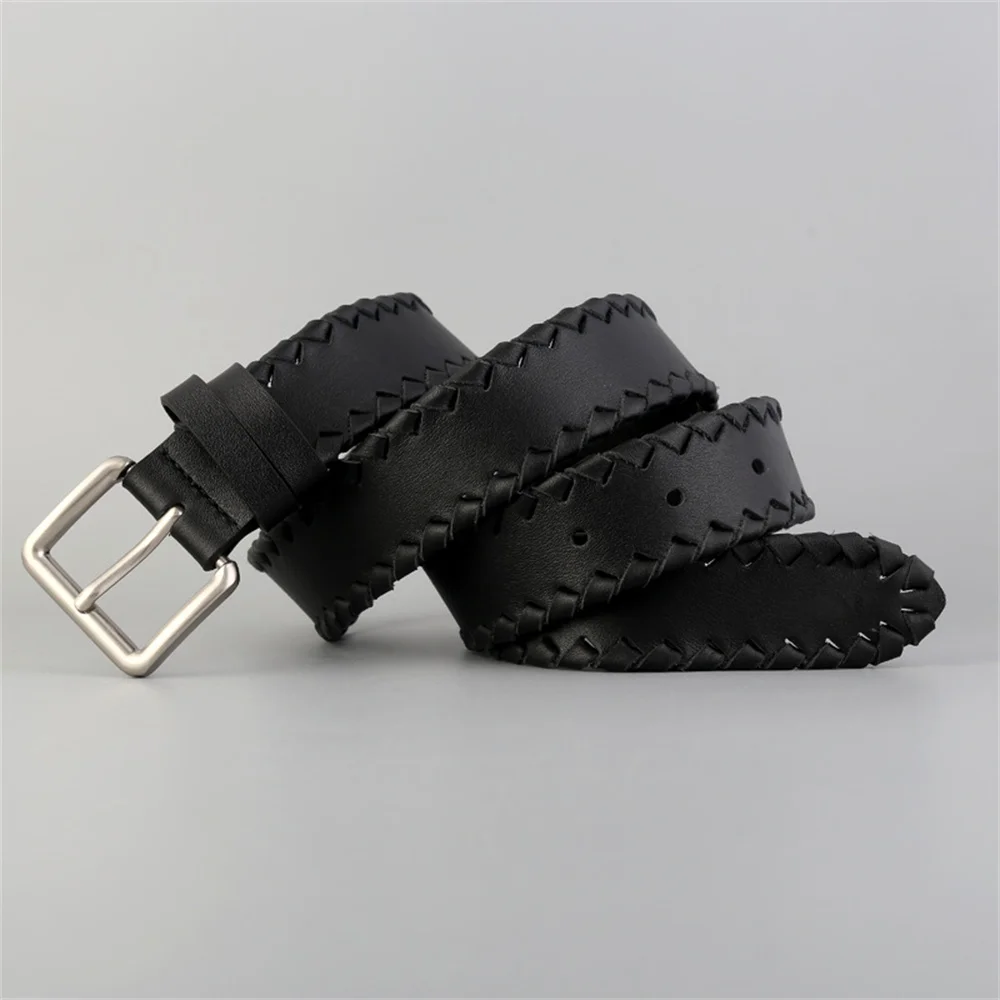 New Design Genuine Leather Belt Women Fashion Hand-make Adjustable Waist Casual Style Buckle Pin Leather Belt Accessories