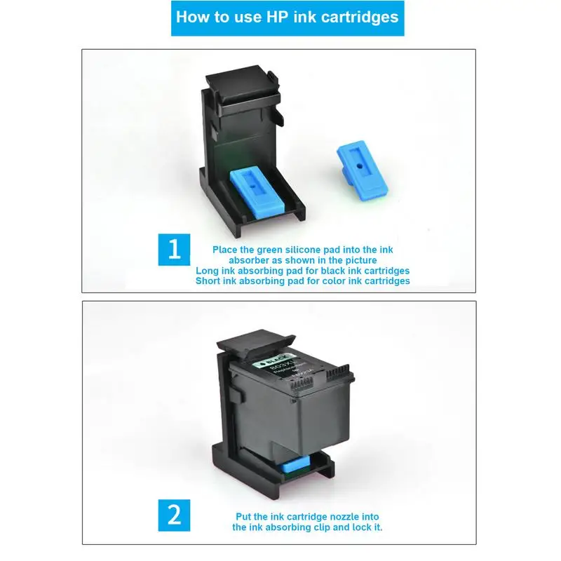 Ink Cartridge Refill Tool Rubber Pad Syringe Tool Kit Ink Cartridge Holder Inkjet Printer Cartridges Refill Tool Convenient Ink