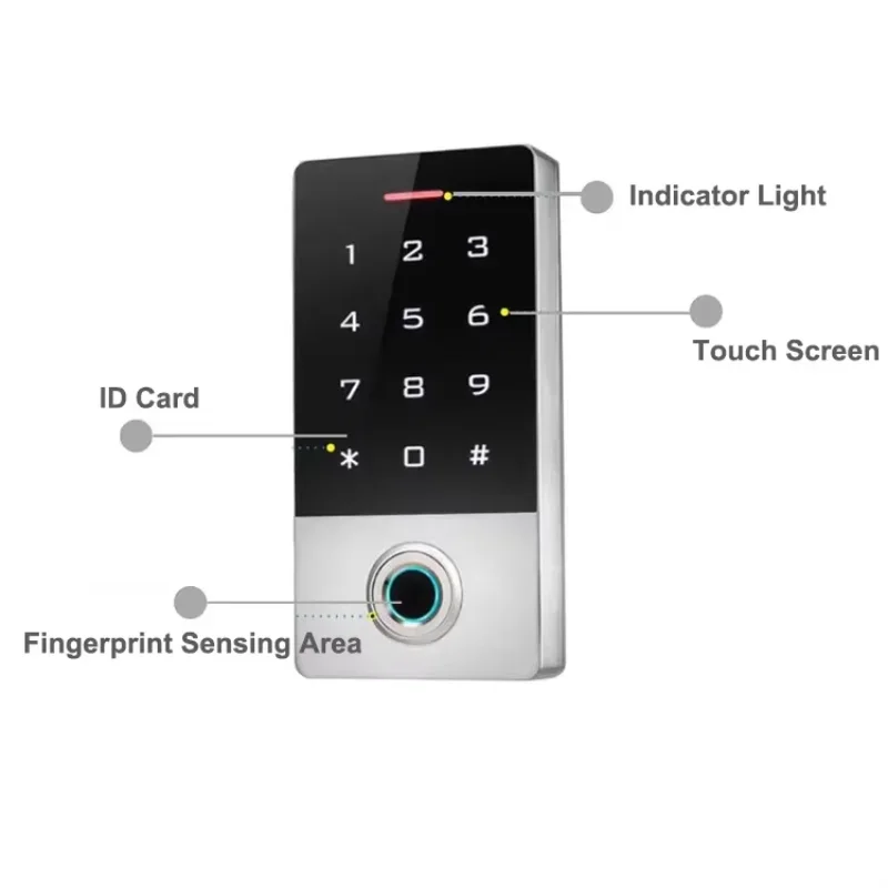 Fingerprint lock Waterproof Electric lock outdoor Access Controller Smart RFID Card Keypad Reader Standalone