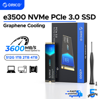 ORICO M.2 NVMe SSD 1TB PCIe3.0 3500MB/s 2280 PCIe Gen3x4 NVMe Internal Solid State Drive for Laptop/Desktop 3D NAND 5 Yeas