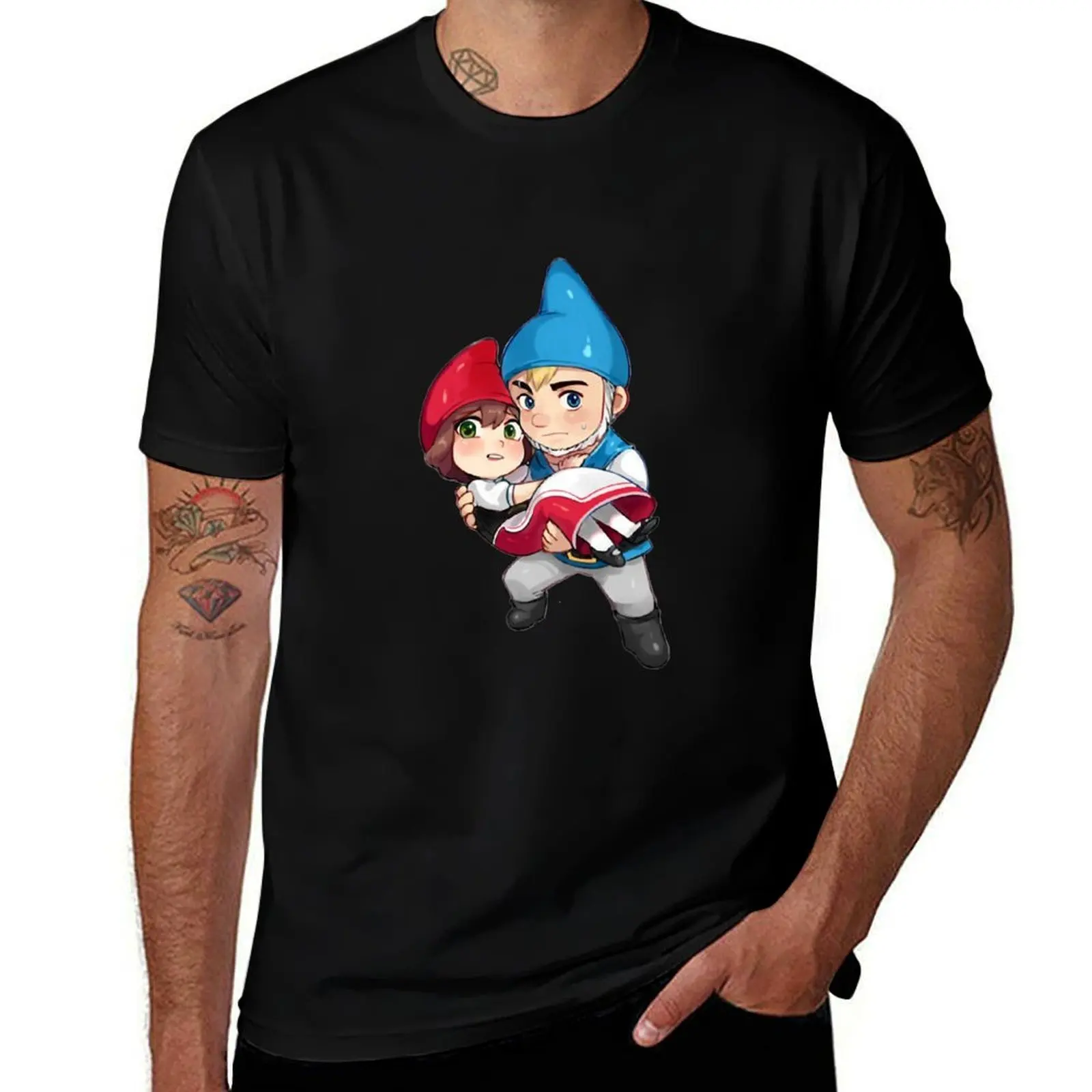 

iconic art gnomeo and juliet Sticker T-Shirt Basic Daily Outfit Short Sleeve Tee
