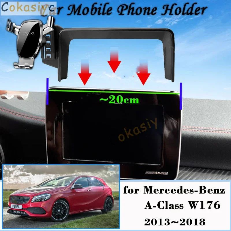 

Car Mount for Mercedes-Benz A-Class A 45 AMG W176 2013~2018 Air Vent Mobile Phone Holder GPS Bracket Gravity Stand Accessories
