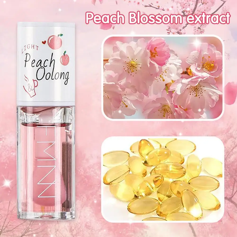 Huile de Jules de pêche au miel, pêche blanche, réparation oolong, éclaircir, déformer, longue durée, hydrate, gloss dodu, nourrit, soin