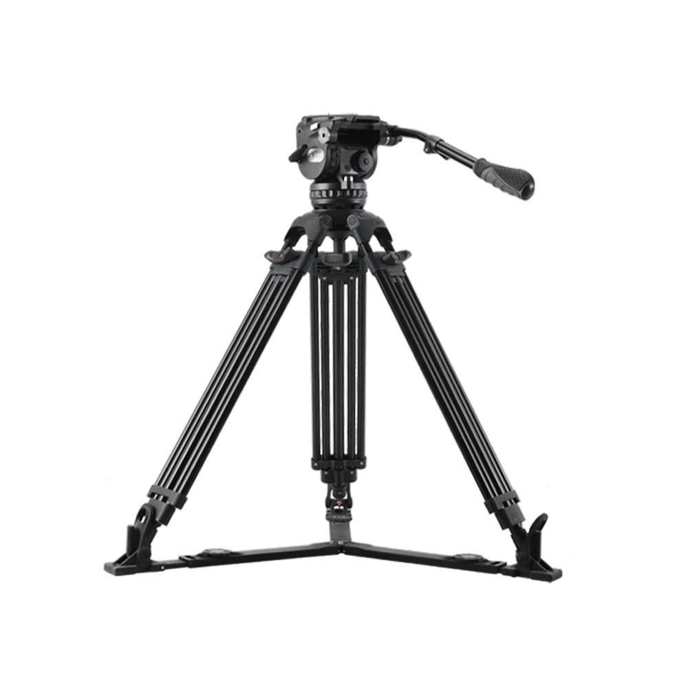 EG15C2DK 100mm bowl heavy duty video camcorder tripod stand with wheel dolly kits