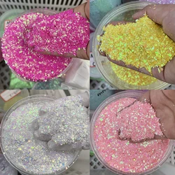 50g Shiny Mermaid Nail Art Glitter Holographic Mixed Hexagon Sequins Flakes Decoration Laser Chunky Powder Manicure Accessories