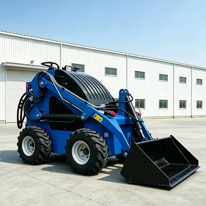 Mini Skid Steer Loader Forestry Mulcher CE Certified Crawler Core Components Engine Pump Compact Loader with Attachments