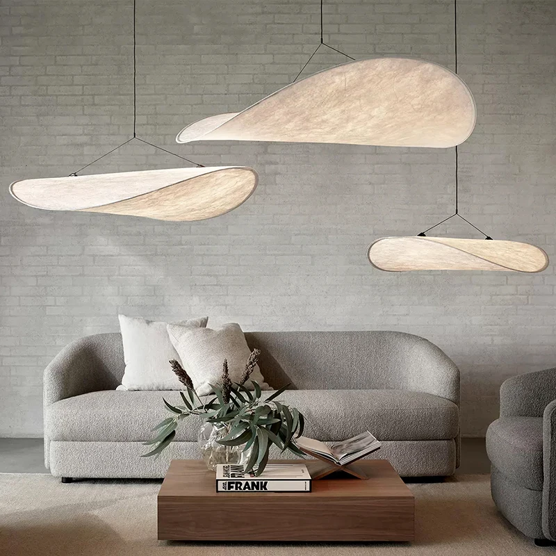 

Nordic Tense Chandelier LED Ceiling Chandelier for Living Room Home Decor Adjustable Handmade Silk LED Pendant Hanging Lamp