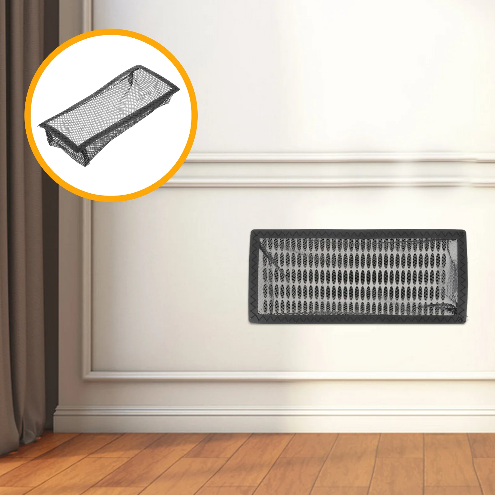 

Ventilation Filter for Home Air Vent Floor Drain Cover Detachable Airflow Screen Cleanable Vent Net for Household Use