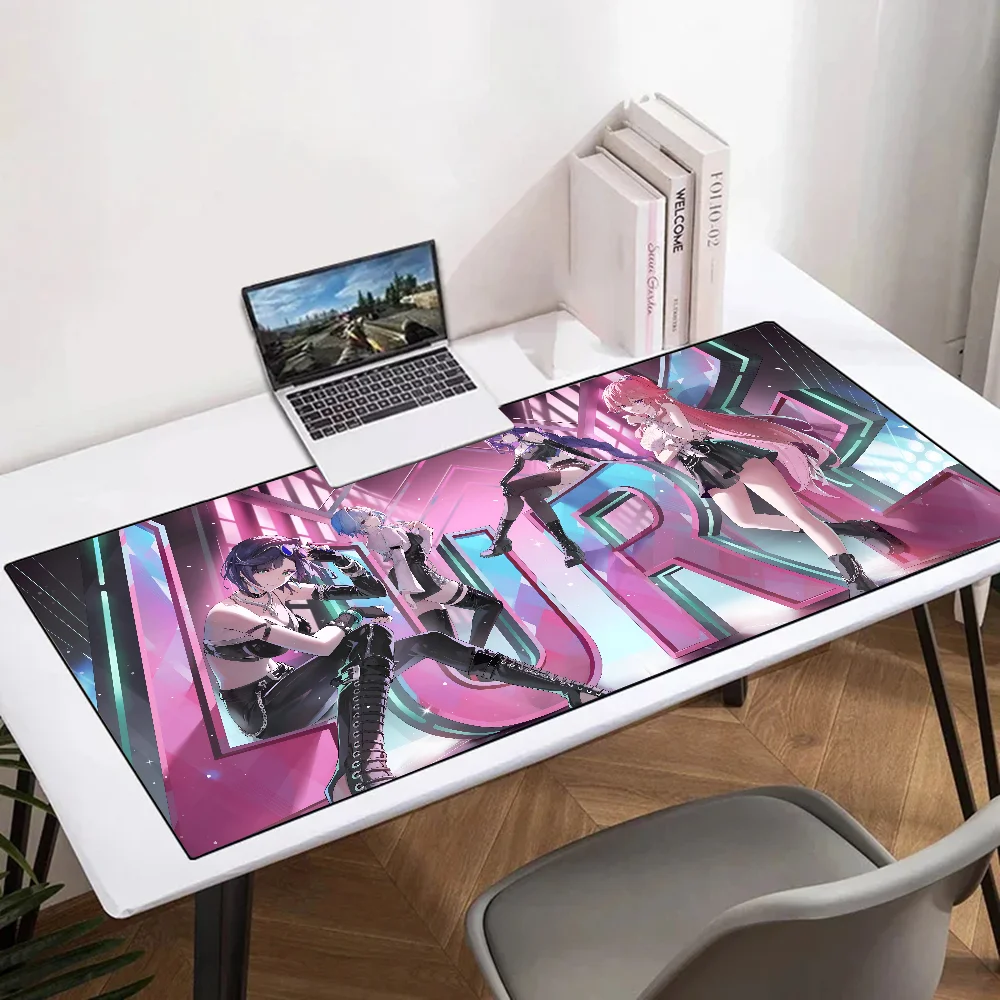 Genshin Mousepad tetikus dampak Raiden, alas Mouse Gaming besar, alas meja Keyboard komputer tebal
