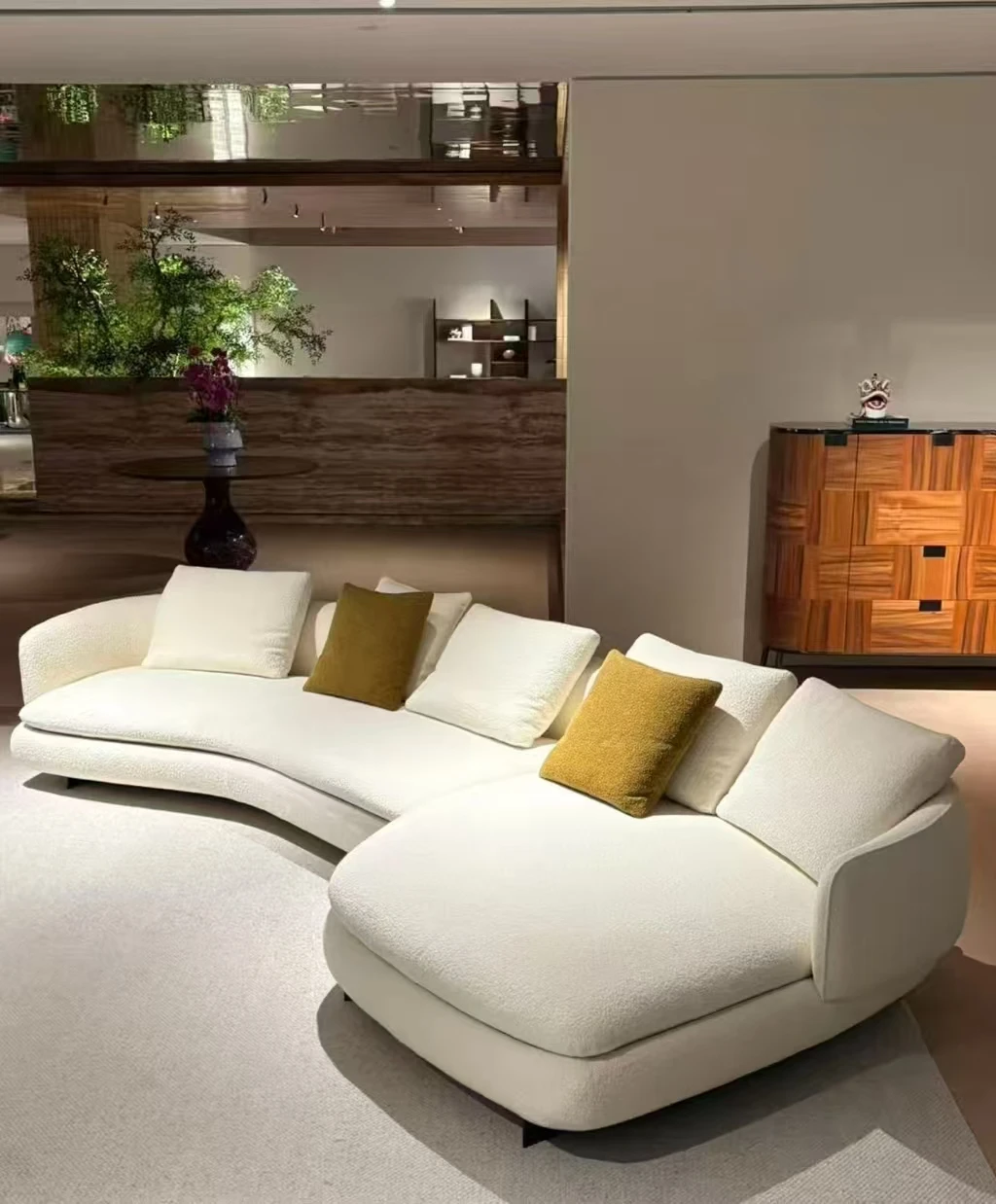 Luxuriöse Wohnzimmer-Sofas L-förmiges Leder-Design Lounge-Couch Canapés Modulares Bellini-Sofa