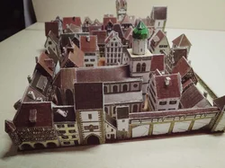 Medieval Town Building 3D Paper Model DIY Hand-made Papermodel Toys