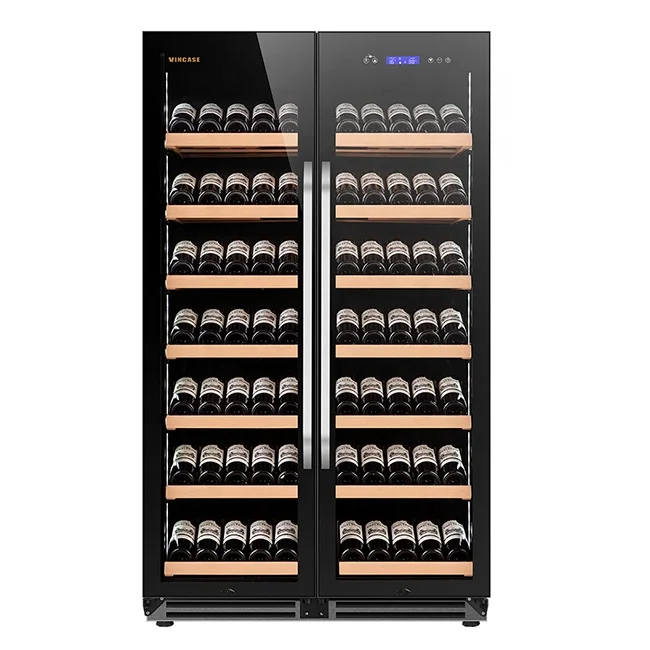 Modern Thermoelectric Wine Cellar Dual Zone Display Cabinet Refrigerator for Household Kitchen Office Beverage Storage