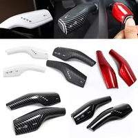 For Tesla Model 3 Y Gear Shift Cover Steering Lever Handle Protection Shifter Shell Carbon Fiber Shift Knob Cover Accessories