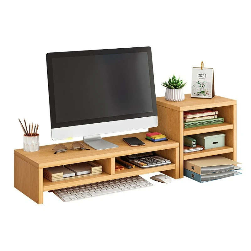 Raising frame Monitor bracket Raising base Desktop bracket Desktop storage shelf Desk rack