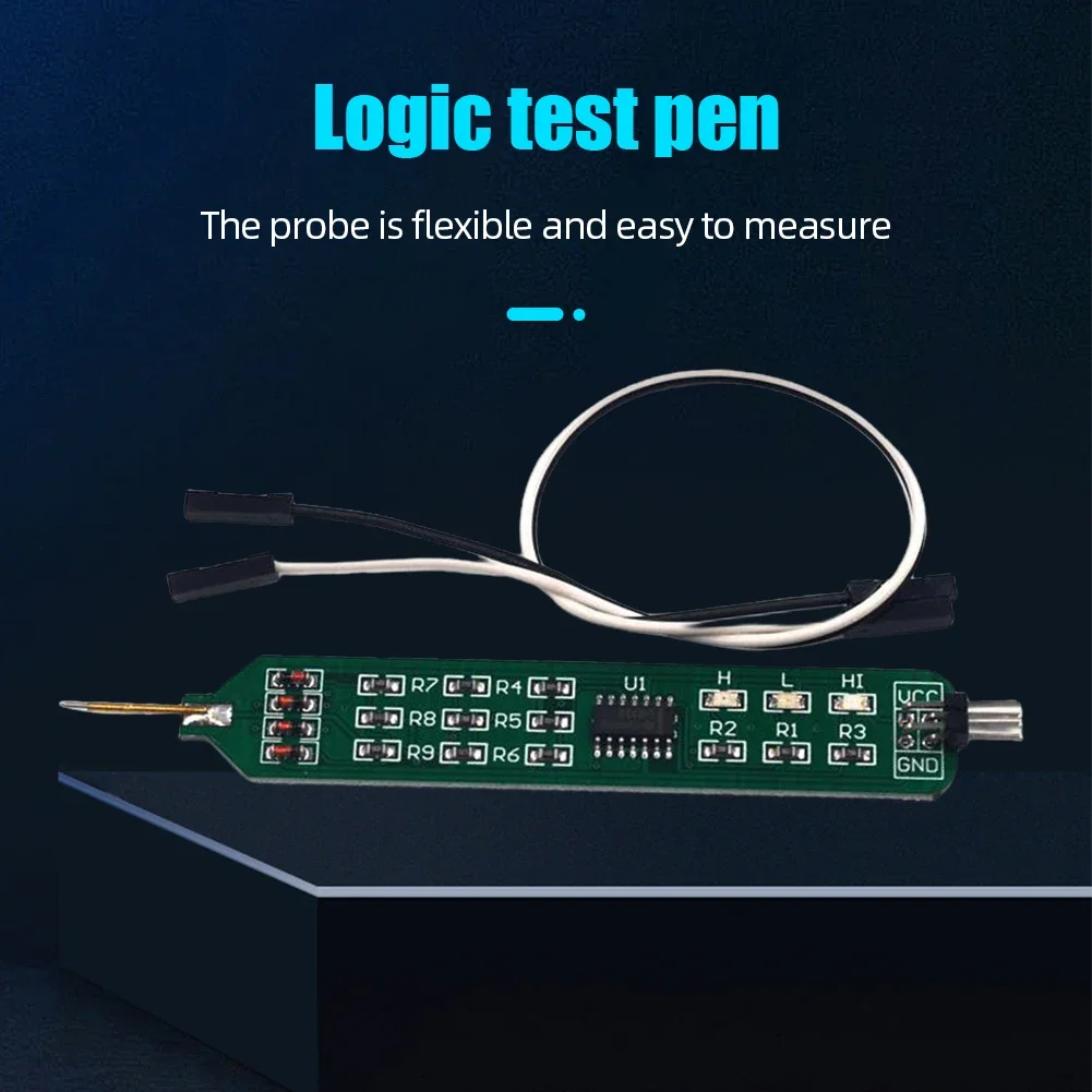 1-4PCS 5V 3.3V Logic Tester Pen High Low Level Tester Digital Circuit Debugger Logic Pulser Analyzer Detecting Probe with Line